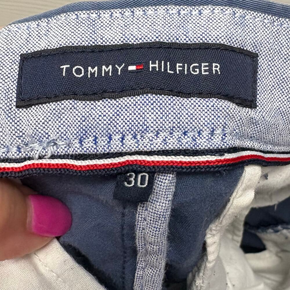 Tommy Hilfiger Shorts, Blue Cotton Stretch, Chinos, Men's Size 30 - Picture 3 of 4